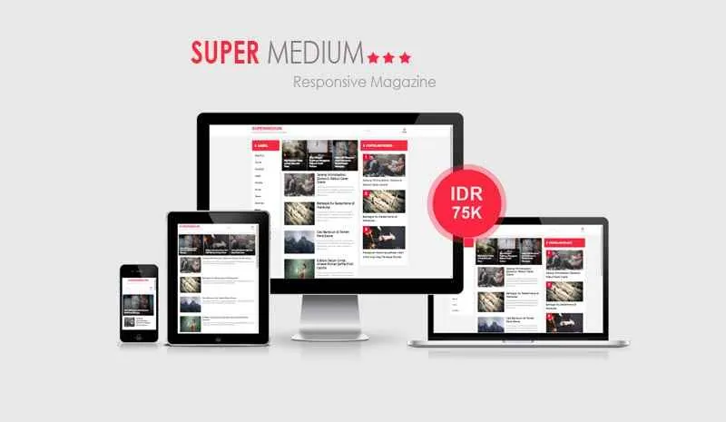 Supermedium Responsive Blogger Template preview