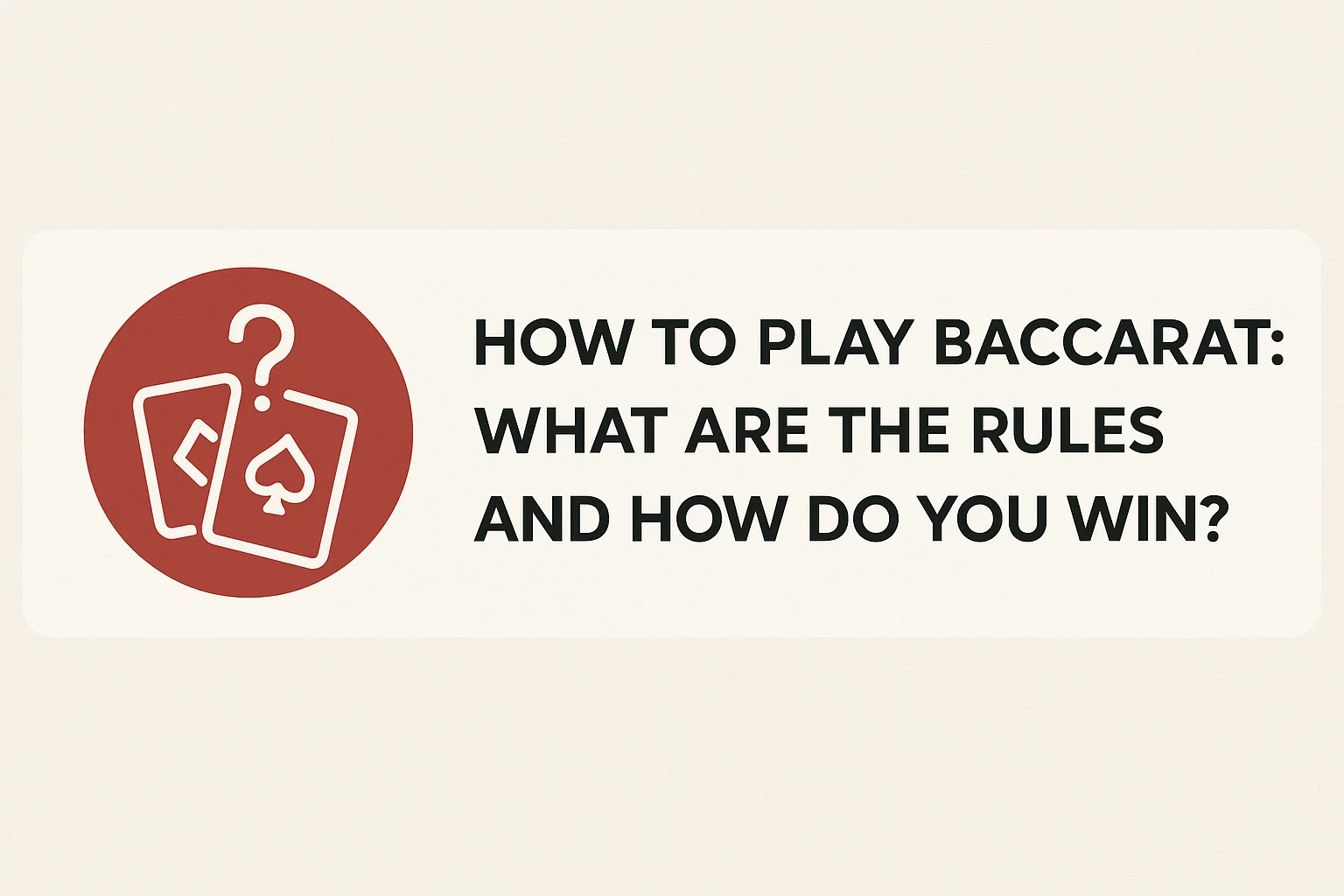 How to Play Baccarat: What are the Rules and How do you Win?